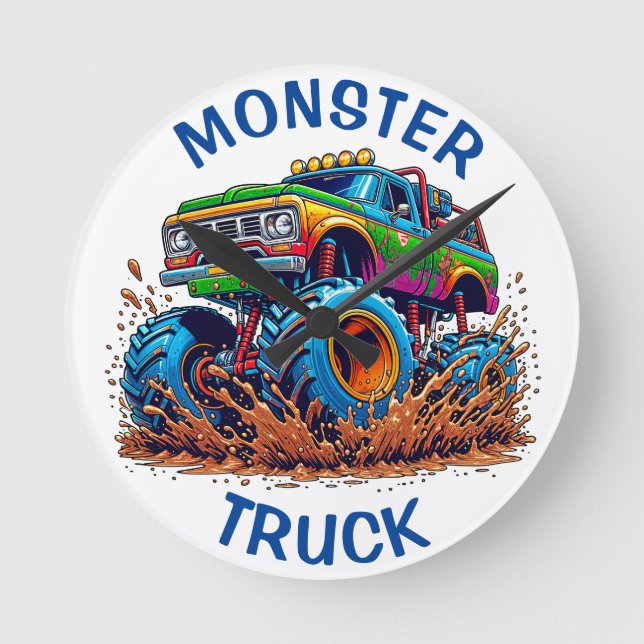 Monster Truck Wall Clock (Front)