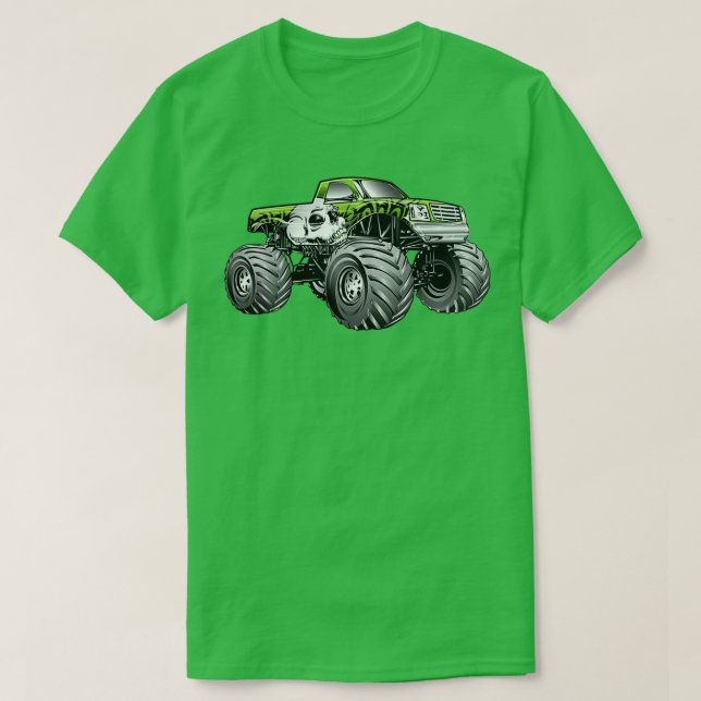 Monster Truck Wicked Skull T-Shirt (Design Front)