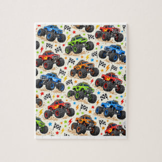 monster truck wrapping paper jigsaw puzzle