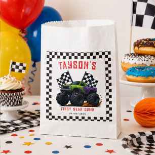 Monster Trucks 1st Birthday Party Favour Bag