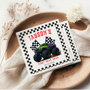 Monster Trucks 1st Birthday Party  Napkin