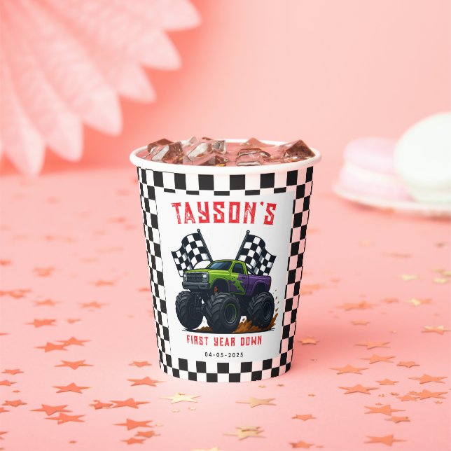 Monster Trucks 1st Birthday Party  Paper Cups (Insitu)