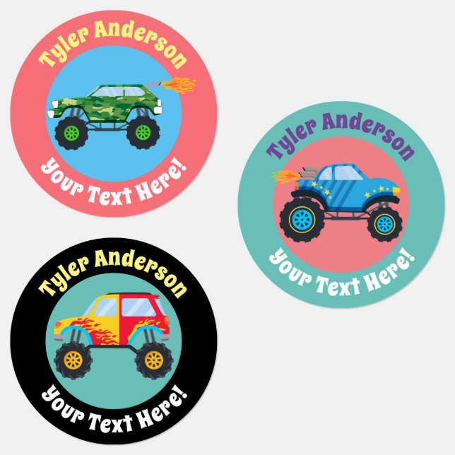 Monster Trucks 2, DIY Name & Message Labels (Group)