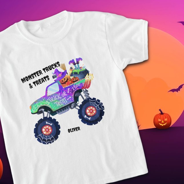 Monster Trucks And Treats Halloween Treat T-Shirt (Creator Uploaded)