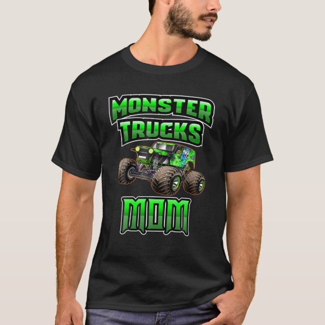 Monster Trucks Are My Jam Cool Monster Truck Mum W T-Shirt (Front)