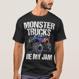 Monster Trucks Are My Jam Lifted Truck Funny Offro T-Shirt