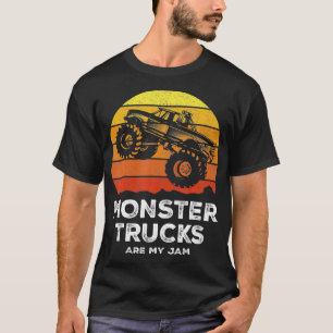 Monster Trucks Are My Jam Monster Truck Funny Eng T-Shirt