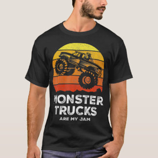 Monster Trucks Are My Jam Monster Truck Funny Eng T-Shirt