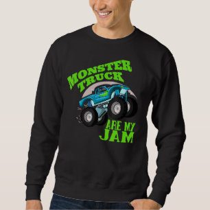 Monster Trucks Are My Jam Retro Vintage Monster Tr Sweatshirt
