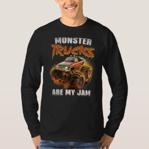 Monster Trucks Are My Jam Toddler Boys Kids T-Shirt