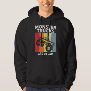 Monster Trucks Are My Jam Vintage Engines truck Hoodie