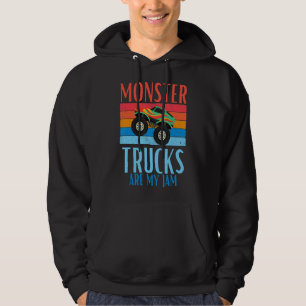 Monster Trucks Are My Jam Vintage Monster Trucks Hoodie