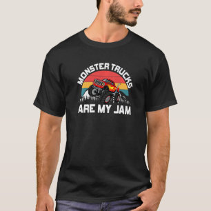 Monster Trucks Are My Jam Vintage Retro  7 T-Shirt