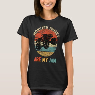 Monster Trucks Are My Jam Vintage Retro Monster Tr T-Shirt