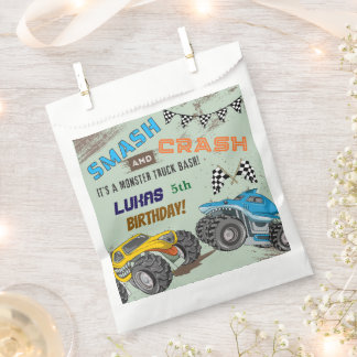 Monster Trucks Boy Birthday Party  Favour Bag