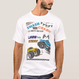 Monster Trucks Boy Birthday Party Parents T-Shirt