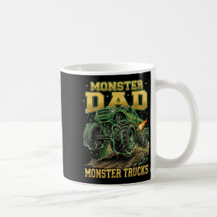 Monster Trucks Dad Family Matching Fathers Day and Coffee Mug
