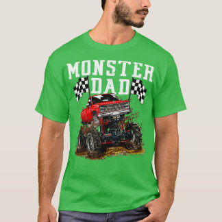 Monster Trucks Dad For Birthday Kid FatherS Day T-Shirt