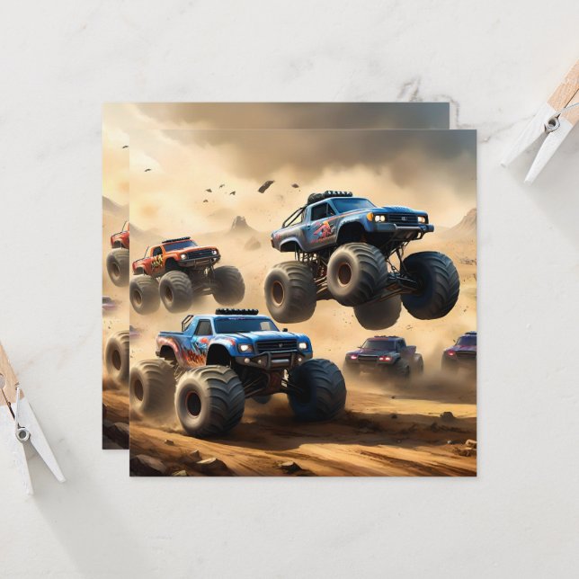 Monster Trucks Mayhem, Invitation (Front/Back In Situ)