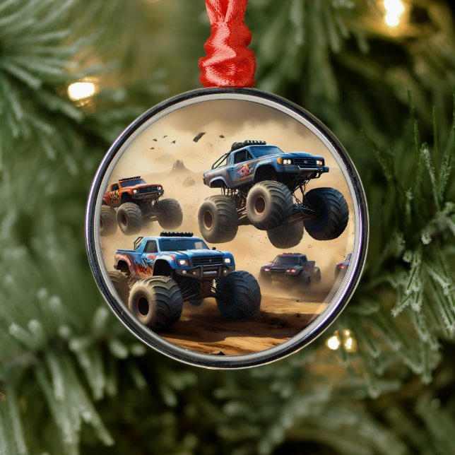 Monster Trucks Mayhem,  Metal Ornament (Tree)