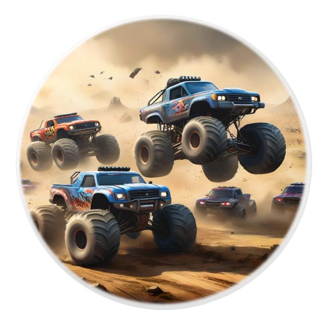 Monster Trucks Racing, Ceramic Knob (Front)