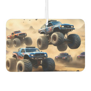 Monster Trucks Racing In The Desert, Car Air Freshener
