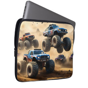 Monster Trucks Racing In The Desert, Laptop Sleeve