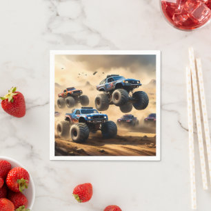 Monster Trucks Racing In The Desert, Napkin