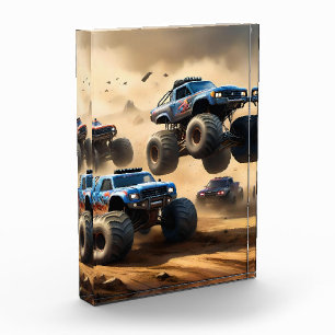 Monster Trucks Racing In The Desert, Photo Block