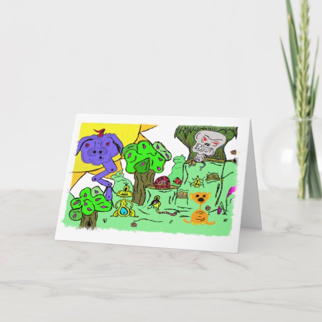 MONSTER VALLEY GREETING CARD (Front)