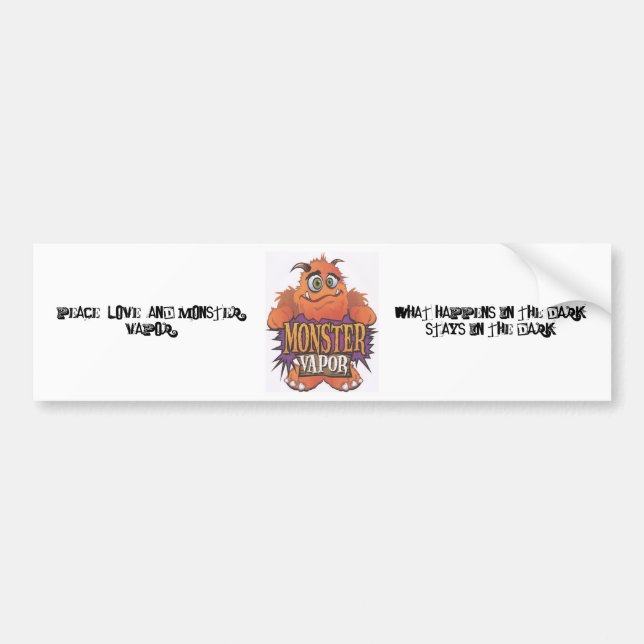 MONSTER VAPOR Bumper Sticker (Front)