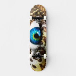 Monster Vision: 7 3/4 Skateboard with Eye Print