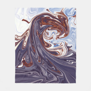 Monster waves Best abstract painting Fleece Blanket