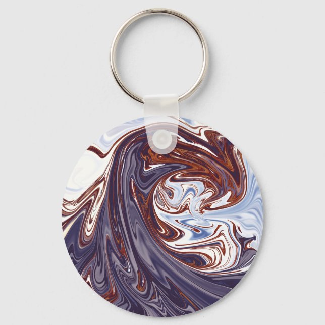monster waves | Best abstract painting Key Ring (Front)