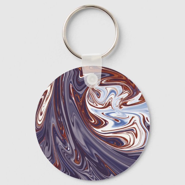 Monster waves | Best abstract painting Key Ring (Front)