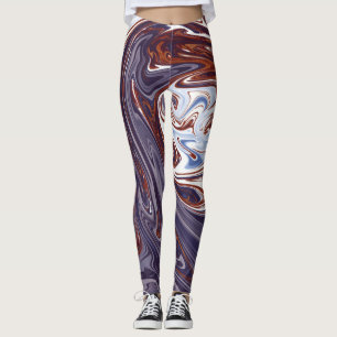 Monster waves Best abstract painting Leggings