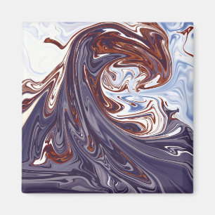 monster waves Best abstract painting Magnet