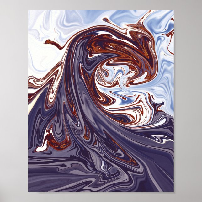 monster waves | Best abstract painting Poster (Front)