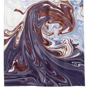 Monster waves Best abstract painting Shower Curtain