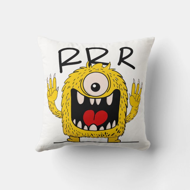 Monster with a Message Cushion (Back)