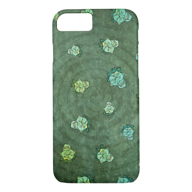 Monster Zombie Attack Modern Pattern Green Case-Mate iPhone Case (Back)