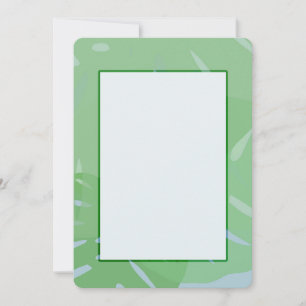 Monstera Abstract Green Invitations