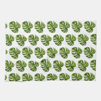 Monstera Albo Tropical Kitchen Decor Tea Towel