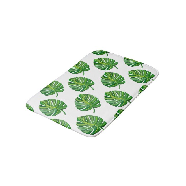 Monstera Bath Mat (Angled)