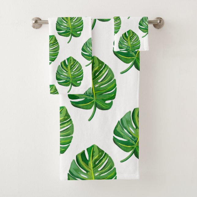 Monstera Bath Towel Set (Insitu)