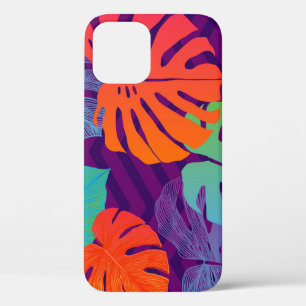 Monstera Deliciosa: Tropical Line Art. iPhone 12 Case