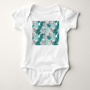 Monstera Duo Tone: Minimal Tropics Baby Bodysuit