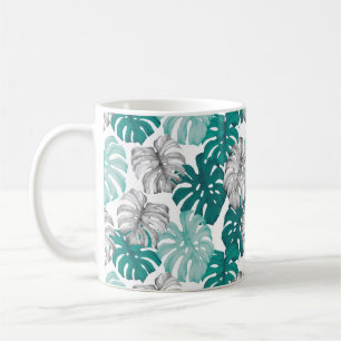 Monstera Duo Tone: Minimal Tropics Coffee Mug