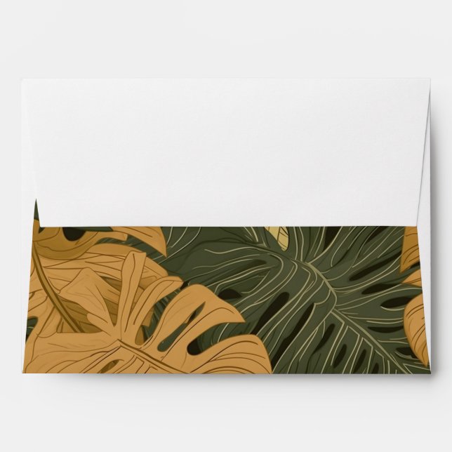 Monstera Envelope Tropical (Back (Top Flap))