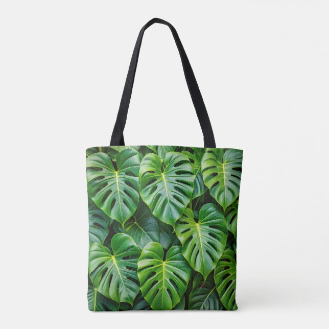 Monstera Green Tote (Back)